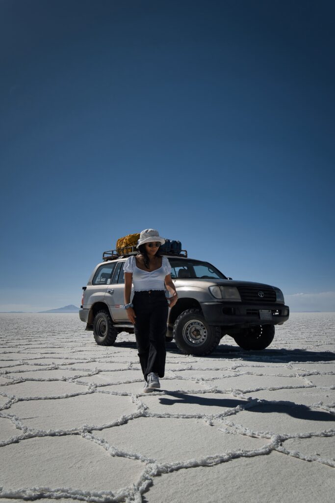 Vicky in the Uyuni Salt desert